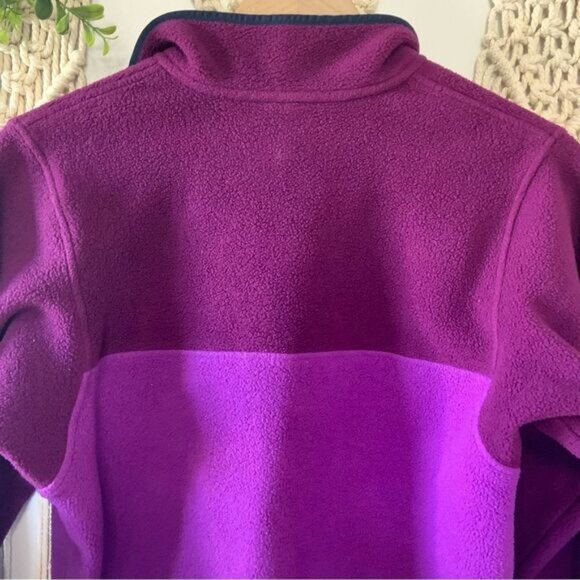 PATAGONIA Snap-T Synchilla Fleece Pullover Purple Girl’s Size XL 14 - Picture 7 of 14